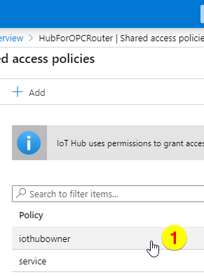 政策 iothubowner