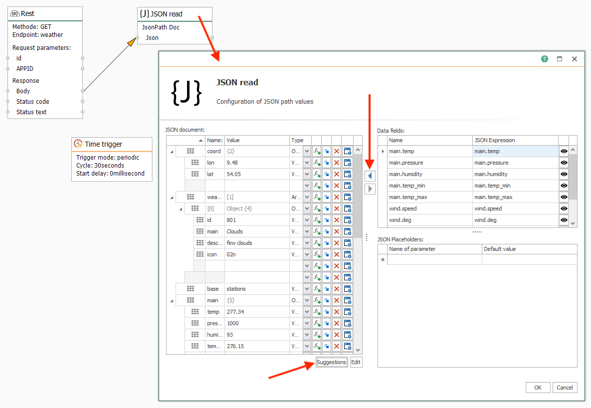 REST OpenWeather JSON