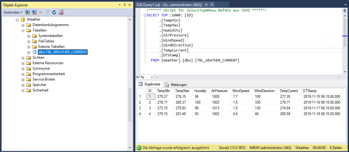 帶有條目的數(shù)據(jù)庫表